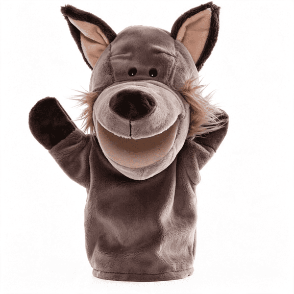 CCOCC Wolf Open Mouth Hand Puppets Plush Animal Toys for Imaginative Pretend Play Storytelling Hand Puppets