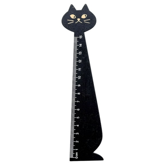 CCOCC Yard Stick 36 Cartoon Ruler Cat Drawing Ruler Cute Wooden Ruler Retro Stationery Straight Ruler Long Use Learning Supplies