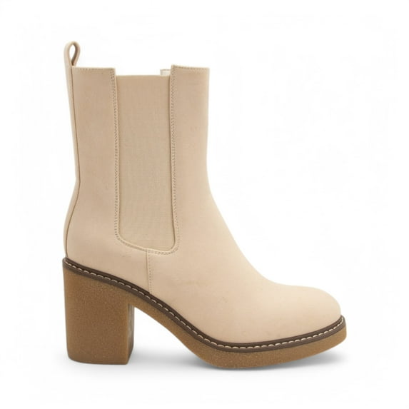 CCOCCI COLT, MID CALF CHELSEA STYLE PLATOFRM HEEL BOOTS