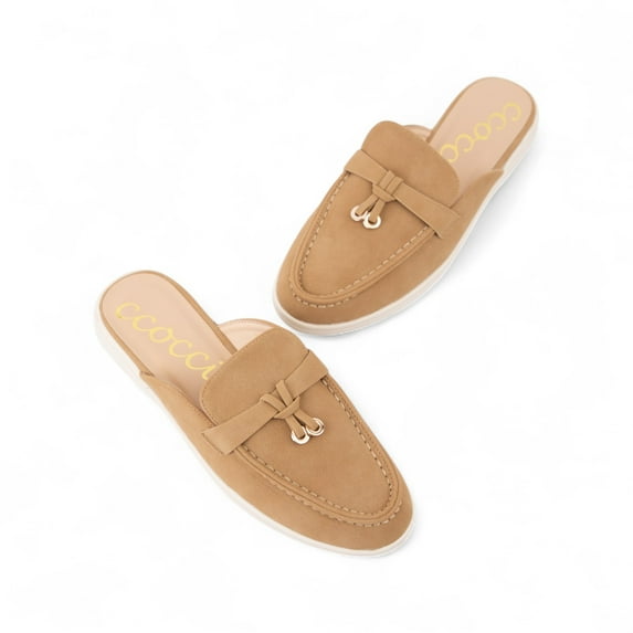 CCOCCI FLAT MULE IRENE, TASSEL DETAIL MOCCASIN