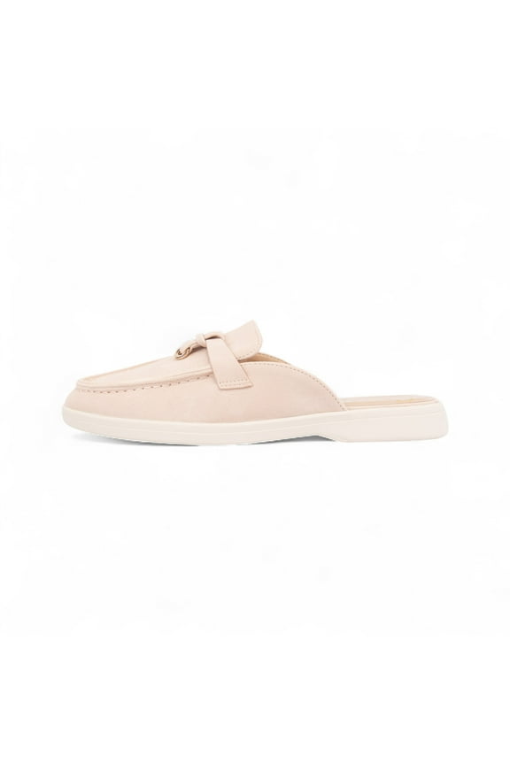 FLAT MULE IRENE, TASSEL DETAIL MOCCASIN