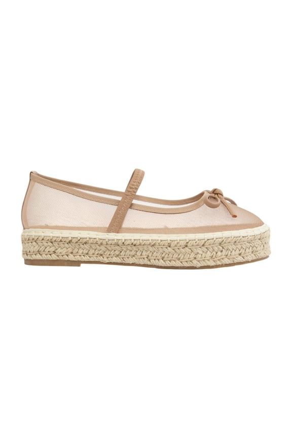 SANDAL BIJOU, MESH PLATFORM FLAT