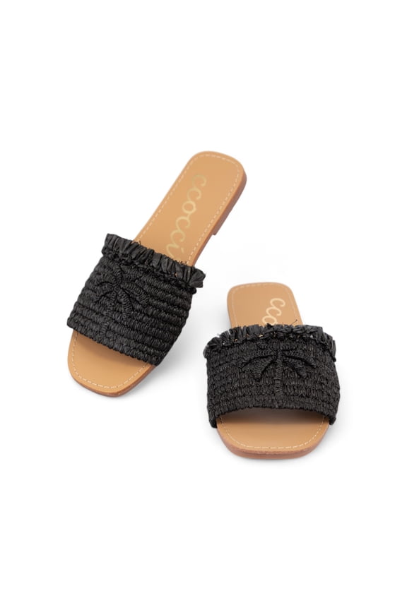 SANDY, RAFFIA SANDAL