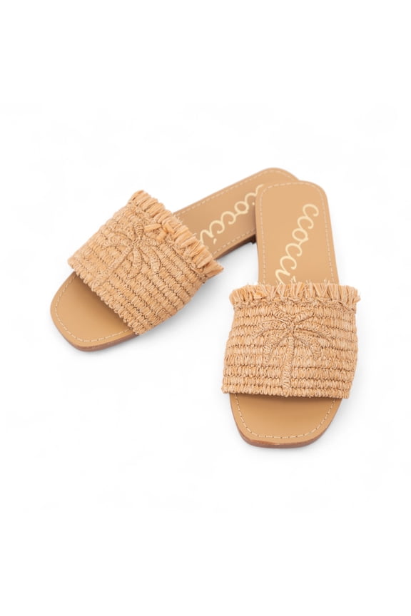 SANDY, RAFFIA SANDAL