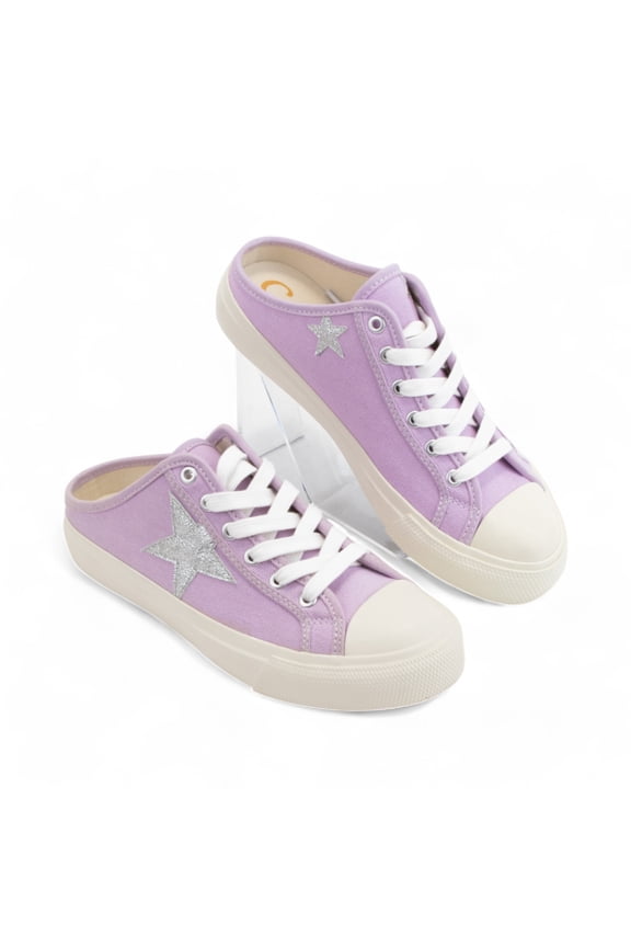 , ZOE STAR PATCH MULE SNEAKERS