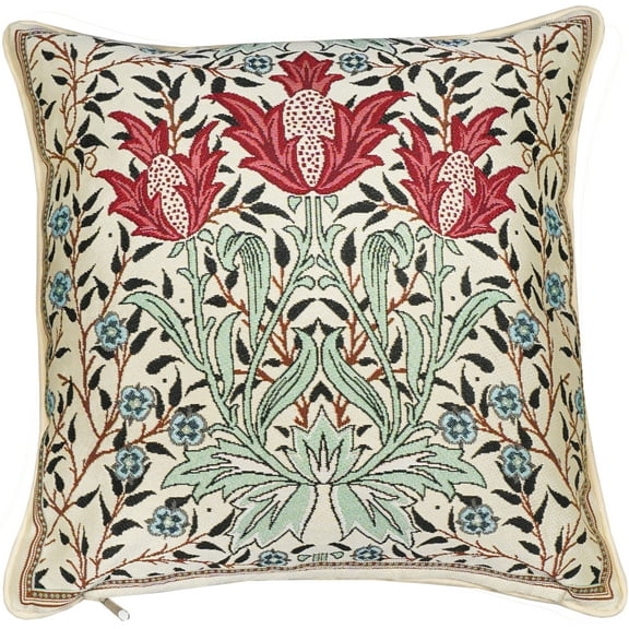 Signare Tapestry William Morris Bourne 18" x 18" Decorative Pillow Case Only