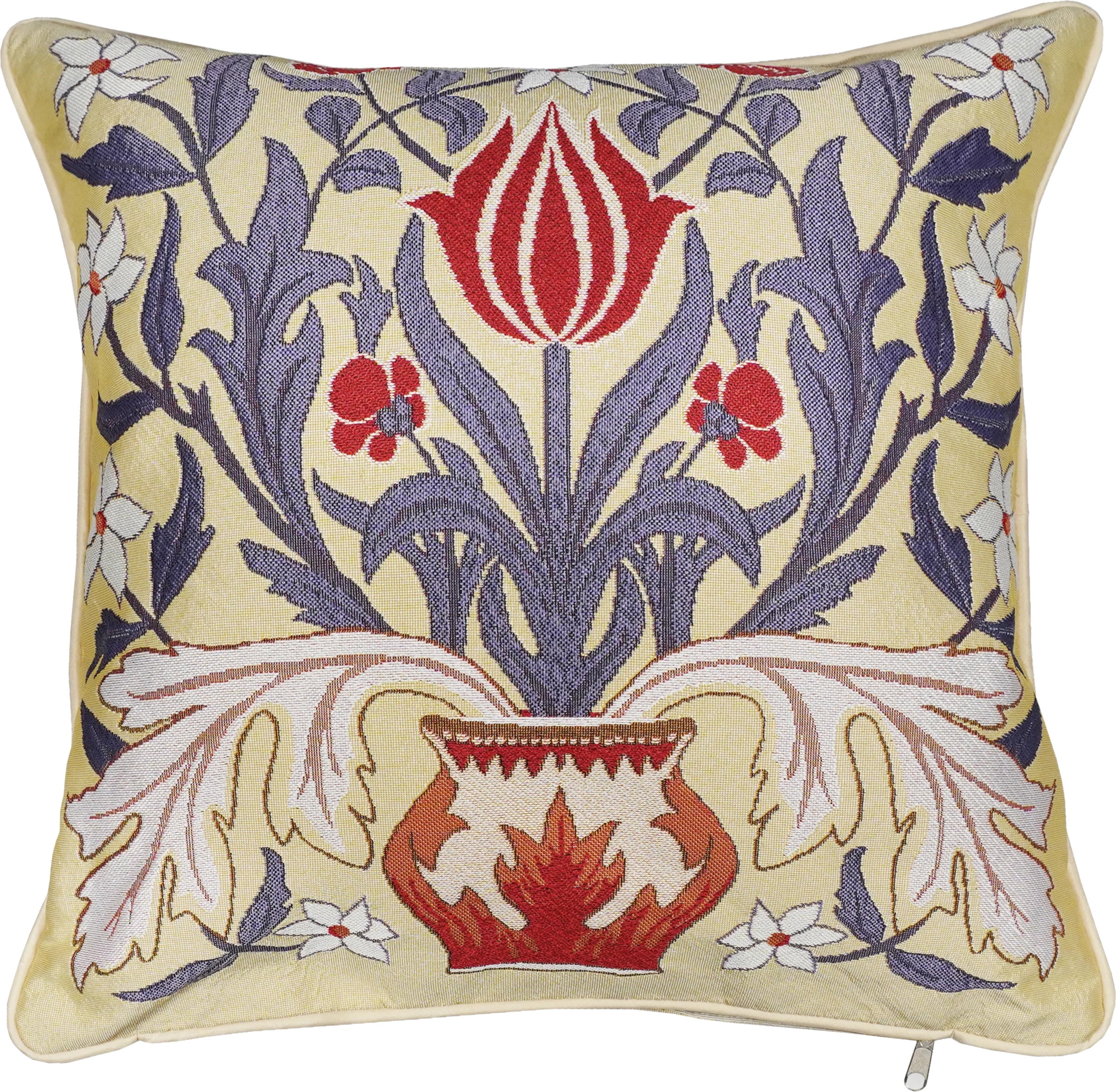 Floral Tapestry Multicolor Polyester Euro Pillow Cover