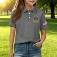 thumbnail image 1 of CCRFTGI 250 Anniversary USA Flag Polo Shirts for Kids Girls Boys Size 10-12 School Uniform Independence Day Shirts Pique Collared Polos Short Sleeve Summer Tops Gray 11-12 Years, 1 of 7