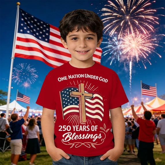 CCRFTGI 250 Anniversary Usa Flag Shirts for Kids Boys Girls Size 7 Patriotic Cute Tops 4th Of July 250th Anniversary Flag Outfits July 4th Celebration Summer Tops Festival T-Shirts Red 9-10 Years