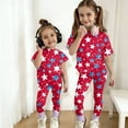 thumbnail image 1 of CCRFTGI 250&nbsp;Anniversary Usa Summer Outfits for Child Girls 10-12 Cute 1776 American Flag Stars Short Sleeve T-Shirts and Elastic Waist Pants Freedom Clothing Sets Hot Pink 7-8 Years, 1 of 5