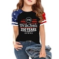 thumbnail image 1 of CCRFTGI 250th Anniversary Usa Shirt for Kids Girls Size 10-12 Independence Day Cute Tops 4th Of July 250th Anniversary Flag Tshirt Red White and Blue Summer Tops Festival Tee Tops Navy 7-8 Years, 1 of 3