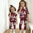 thumbnail image 1 of CCRFTGI 4th of july Outfits for Children Girls Size 7 Patriotic 2 Piece Outfits USA Flag Oversized T Shirts and Leggings Elastic Waist Freedom Sets for Girls Brown 2-3 Years, 1 of 5