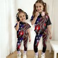 thumbnail image 1 of CCRFTGI America&nbsp;250 Summer Outfits for Children Girls Size 8 Patriotic 2 Piece Outfits American Flag Stars Short Sleeve T Shirt and Elastic Waist Pants Freedom Clothing Sets Multicolor 3-4 Years, 1 of 5
