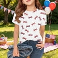 thumbnail image 1 of CCRFTGI American Flag Shirts for Kids Boys Girls Size 10-12 Patriotic Cute Tops 4th Of July American Flag Bow Outfits Red White and Blue Summer Shirts 1776 T-Shirts White 3-4 Years, 1 of 6