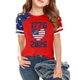 thumbnail image 1 of CCRFTGI American Flag Shirts for Kids Girls Size 6-7 Patriotic Cute Tops 4th Of July American Flag Stars Heart Outfits July 4th Celebration Summer Shirts 1776 T-Shirts Deep Red 11-12 Years, 1 of 5