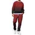 thumbnail image 1 of CCRFTGI Big and Tall Sweat Suit for Men 2 Piece Set Casual Sports Long Sleeve Sweatshirt Jogging Sweatpants Fall Fashion Gym Workout Sweatsuits Red M, 1 of 5