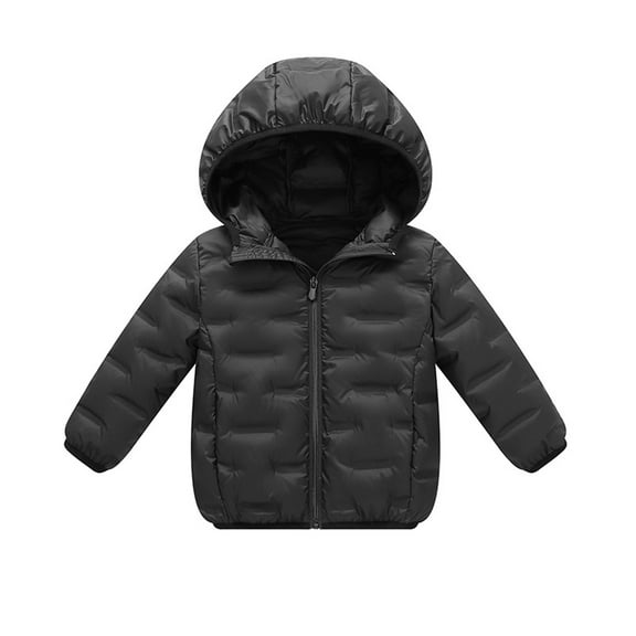 CCRFTGI Boys Girls Puffer Jacket Kids Winter Coat Lightweight Coats Packable Size 6 Outerwear Coats Warm Outerwear for School and Outdoor Activities Dark Gray 9-10Years