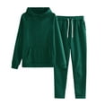 thumbnail image 1 of CCRFTGI Boys Girls Sweatsuit 2 Piece Athletic Casual Sweatsuit Set Trendy Fall Long Sleeve Hoodie Sweatshirt Sweatpant Sets Athletic Jogger Outfits Green 3-4Y, 1 of 2