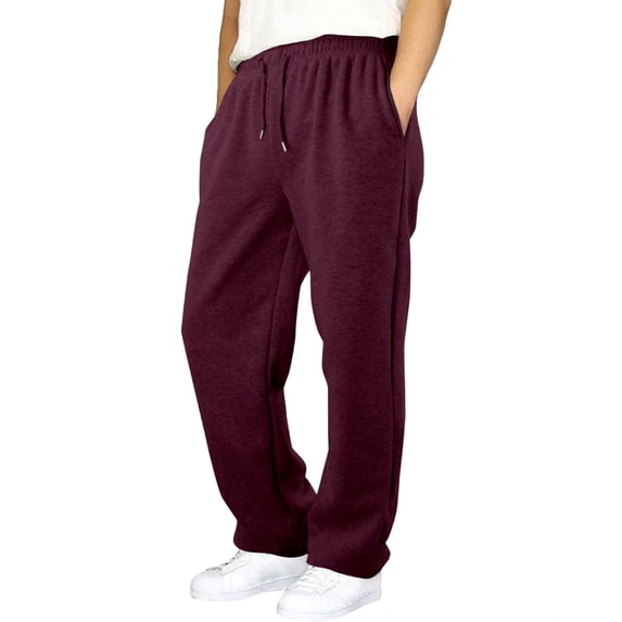 CCRFTGI Boys Sweatpants Cargo 10-12 Baggy Comfy Elastic Joggers Athletic Trousers Fall Spring Gym Hiking School Sweatpants with Pockets Deep Red 14-15 Years