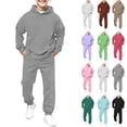 thumbnail image 1 of CCRFTGI Boys Sweatsuit 2 Piece Size 7 Athletic Casual Sweatsuit Set Jogging Fall Long Sleeve Hoodie Sweatshirt Sweatpant Sets Athletic Jogger Outfits Green 2-3Y, 1 of 7