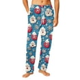 thumbnail image 1 of CCRFTGI Christmas pajama pants for men Flannel Soft big and tall Snowflake Print PJ Bottoms Loose Elastic Waist Pajamas Pants Holiday Fall Winter PJ Bottoms Light Blue XXL, 1 of 6