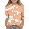 thumbnail image 1 of CCRFTGI Cute Shirts for Girls Size 10-12 Summer 3/4 Sleeve Animal Print Tee Shirts Casual Loose Comdy Girls Clothes Crew Neck T-Shirts Complexion 12-13 Years, 1 of 4