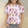 thumbnail image 1 of CCRFTGI Cute Tops for Kids Girls 10-12 Summer Short Sleeve Food Graphic Tee Tops Trendy Loose Comdy Clothes for Teen Girls Crew Neck Shirts Pink 2-3 Years, 1 of 4