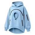 thumbnail image 1 of CCRFTGI Dog Cat Pouch Hoodie for Women Oversized Pet Carrier Kangaroo Sweatshirts Puppy Animal Holder Fleece Pullover Hoodies Light Blue M, 1 of 3