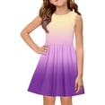 thumbnail image 1 of CCRFTGI Dresses for Kids Girls Size 8 Mini Purple Pink Gradient Dress Birthday Cute Sleeveless Girls Clothes 2026 Summer Stylish Casual Beach Fancy Dresses Purple Pink 7-8 Years, 1 of 4