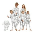 thumbnail image 1 of CCRFTGI Family Christmas Pajamas Matching Sets Colorable Diy Hand Painted Homewear Set 2 Piece Cartoon Coloring Pjs Pajamas Funny Cute Coloring Pajama Set Baby 12 Months, 1 of 4
