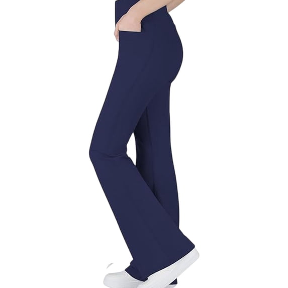 CCRFTGI Flare Leggings for Kids Girls 10-12 High Waist Yoga Pants Gym Bell Bottoms Casual Leggings Navy With Pockets 5-6 Years