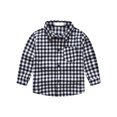 thumbnail image 1 of CCRFTGI Girls Boys Plaid Shirt Essentials Long Sleeve Kids Clothes Casual Size 7 Button Down Fall Trendy Shirts White 1-2 Years, 1 of 2