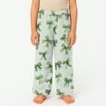 thumbnail image 1 of CCRFTGI Girls Pants Casual Cute Bowknot Print Lounge Pants 2025 Fall Soft Pants Basic Wide Leg Lounge Pj Pants Mint Green 160, 1 of 6