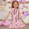 thumbnail image 1 of CCRFTGI Girls Polo Dress Size 7 Back To School Short Sleeve Uniform Cute Polka Dots Pleated Flare Skater Polo Dresses Summer Button Collared Picque Polo Dress Pink 7-8 Years, 1 of 5