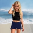 thumbnail image 1 of CCRFTGI Girls Swim Shorts Summer Beach Quick Dry Elastic Waist Swim Trunks Drawstring Swimwear Bathing Suit Bottoms for Kids Navy 12-13 Years, 1 of 8