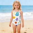 thumbnail image 1 of CCRFTGI Girls Swimsuit 10-12 Summer One Piece Beach Swimwear Cute Basketball School Bag Bikini Sets Swimming Girls Fashion Bathing Suits for Kids Purple 9-10 Years, 1 of 8