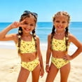 thumbnail image 1 of CCRFTGI Girls Swimsuit Size 7-8 2 Piece Set Swim Vacation Bikini Set Beach Holiday Bathing Suits Cute Summer Fruit Print Girls Clothes Swim Suit Kids Bikini Swimwear Yellow 7-8 Years, 1 of 9
