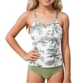 thumbnail image 1 of CCRFTGI Girls Swimsuits Size 10-12 Summer Sleeveless 2 Piece Cute Tankini Beach Sport Swimsuits Swim Vacation Girls Clothes Girls Bathing Suit White 5-6 Years, 1 of 3