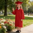 thumbnail image 1 of CCRFTGI Graduation Cap and Gown Kindergarten for Kids Graduation Cap and Gown with Tassel Cap and Gown with Tassel Graduation Decorations 2026 Party Gift Pink Xl, 1 of 5