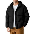 thumbnail image 1 of CCRFTGI Jackets for Men Warm Windproof Jacket Big & Tall Thickened Down Jacket Classic Fit Winter Coat with hooded Black M, 1 of 5