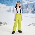 thumbnail image 1 of CCRFTGI Kids Snow Pants Snowboard Overalls Adjustable Baggy Ski Pants Winter Girls Snow Pants Athletic Outdoor Windproof Waterproof Activewear Fluorescence Yellow 6-7Y, 1 of 7
