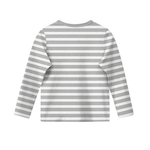CCRFTGI Long Sleeve Big Sister Shirts for Girls Size 6-7 Funny Light Gray Striped T shirts for kids Trendy Crew Neck Tshirts Soft Fall Spring Tee Tops Light Gray 7-8 Years