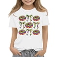 thumbnail image 1 of CCRFTGI Mardi Gras Shirt for Children Girls Size 7 Funny Coquette Bow Donut Shirts Trendy Beads T-Shirt Holiday Crewneck Carnival T-Shirt White 9-10 Years, 1 of 3