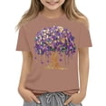 thumbnail image 1 of CCRFTGI Mardi Gras Shirt for Child Girls Size 10-12 Cute 0 Shirts Trendy Beads T-Shirt Holiday Crew Neck Carnival T-Shirt Light Brown 9-10 Years, 1 of 3