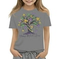 thumbnail image 1 of CCRFTGI Mardi Gras Shirt for Kids Girls 10-12 Cute Bead Tree Shirts Fashion Beads T-Shirt Holiday Crew Neck Carnival T-Shirt Gray 2-3 Years, 1 of 2