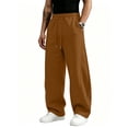 thumbnail image 1 of CCRFTGI Men Baggy Sweatpants Straight Leg Elastic Drawstring Jogging Pants Versatile Casual Outdoor Wear Brown XL, 1 of 7