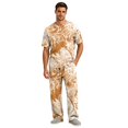 thumbnail image 1 of CCRFTGI Men's Pajama Sets Summer Pjs Short Sleeve Sleepwear Lightweight Gradient Pajamas 2 Pieces Loungewear with Pockets Khaki 3XL, 1 of 6