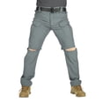 thumbnail image 1 of CCRFTGI Men’s Zip Off Convertible Straight Leg Cargo Pants, Quick Dry Lightweight Outdoor Hiking Work Trousers Convertible to Shorts Gray M, 1 of 6