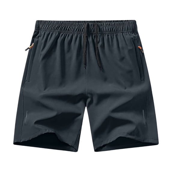 CCRFTGI Mens Athletic Shorts Casual Running Shorts Quick Dry Workout Shorts Drawstring Lightweight Gym Basketball Shorts Men With Zipper Pockets Dark Gray 2XL