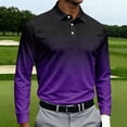 thumbnail image 1 of CCRFTGI Mens Golf Shirt Quick Dry Athletic Polo Shirts Moisture Wicking Performance Print Short Sleeve Dark Purple L, 1 of 4